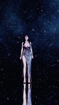 Glossy Korean-style Beauty, Seductive Evening Gown, High Heels, Big Boobs, Big Butt, Shaved Pussy, Tight Pussy