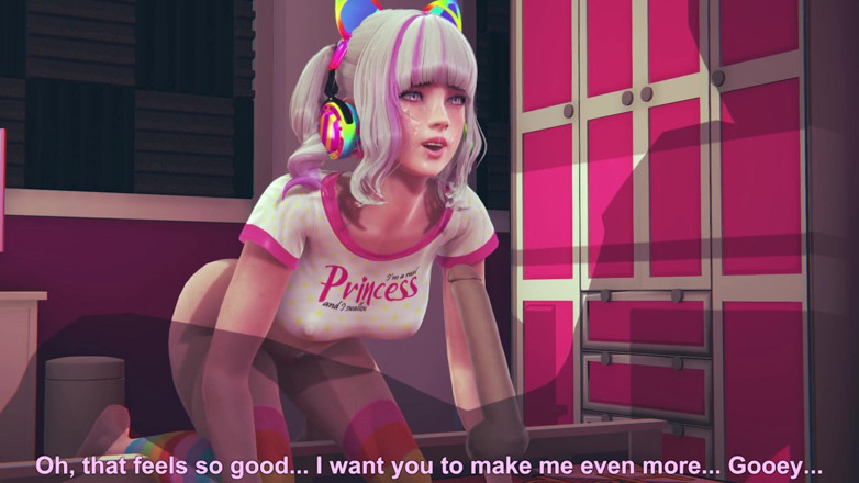 Waifu club 3D: Gamer girl loves to suck cocks before bed