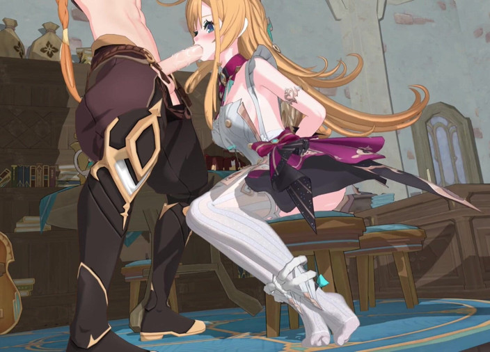 NSFWOtaku: Genshin Impact- Escoffier'in tatlı pastası ve şehvetli seks - 3d hentai animasyon