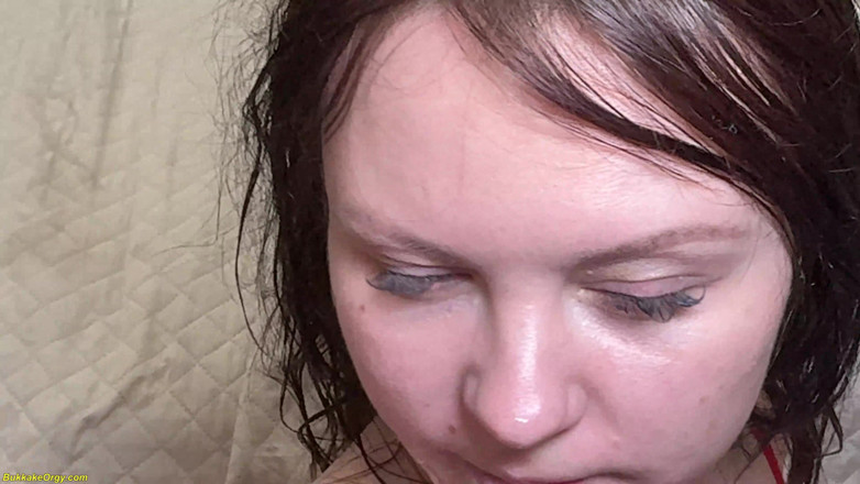 BukkakeOrgy: Naughty Girl Rough Group Fucked in Standing DP