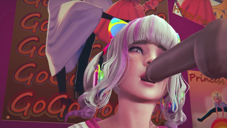 Waifu club 3D: Gamer girl lame tu polla con su lengua