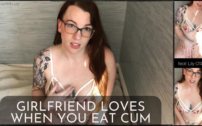Lily O&#039;Riley : fetish redhead: Iubita adoră când mănânci spermă, instrucțiuni de masturbare