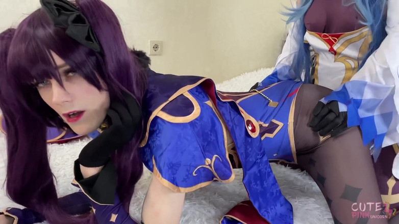 CutePinkUnicorn: Anime-meisje traint mijn kont met voorbinddildo femdom