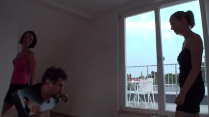 Femdom Austria: Yvonne and Alida enjoy slapping him