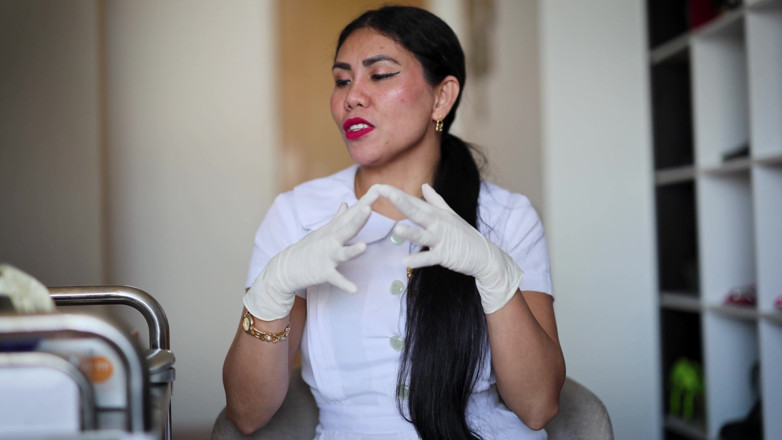 DominaFireOfficial: Nurse Dominafire Milking Slave with Prostate Vibrator (oronova)