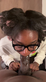 Ebony Step Sis Pulls Out BBC While Clan Is Watching a Movie