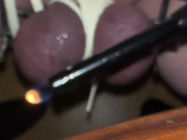 Cock and Balls Fire Punishment (No limit cbt slave)