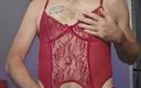 Fantasies in Lingerie: Moje sexy nové Kalhotky a punčochy Red Bustier