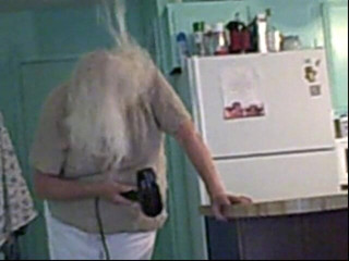 BBW nurse Vicki adventures with friends: Granny blows her hair