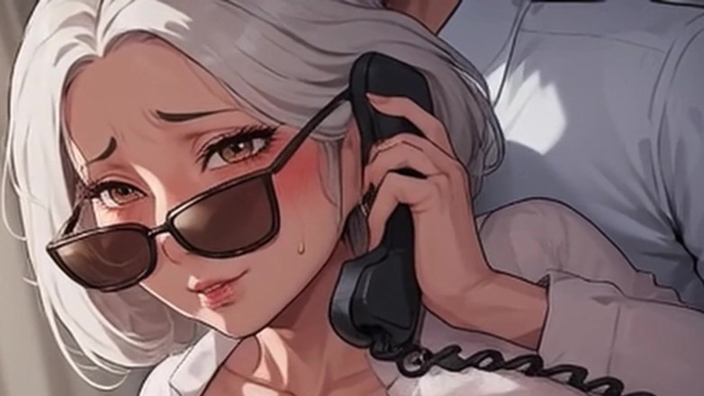 Aiwaifuloops: Waifu - Secretară matură POV - Apel telefonic la birou, de aproape, țâțe...