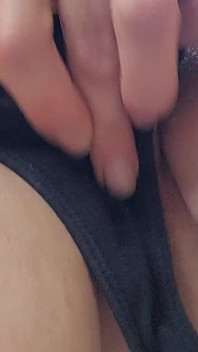 Super Creamy Black Cotton Thong