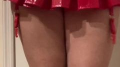 Ass Shake in My New "shiny Look" Microskirt