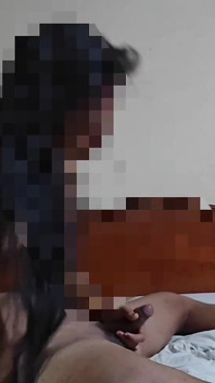 Indian curvy desi bhabi call her young boyfriend to hotel for fun, sit and cum on his face