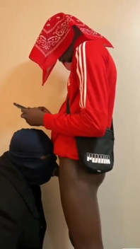 Huge Black Cock Deepthroat Swallowing His Load