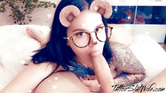 Tattoo Slutwife: Potetovaná holka se snapchat maskou romantické kouření péra přítele