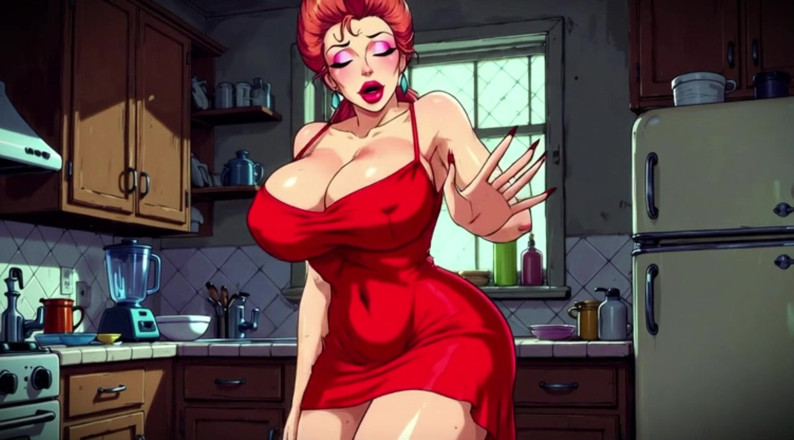 AI Porn: Classique, dessin animé, femmes nues dans la cuisine