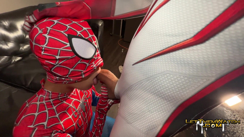 Let them watch: Big Dick Tag Team Group Gay Sex Spider Bro!