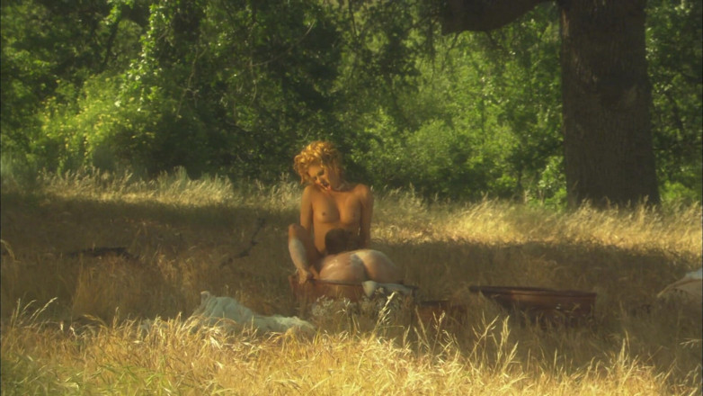 Girl on Girl: Erotic lesbians romance passionately in the wild
