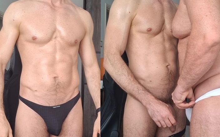 Dexterxxlfun: Handjob to Sexy Friend, Perfect Body Big Dick.want Daddy Hand