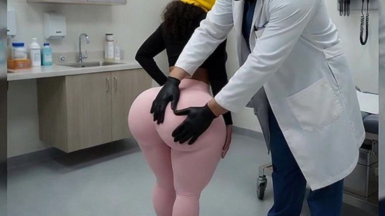 Animate golden: Drobna dupa twerking w obcisłych różowych leginsach i stringach