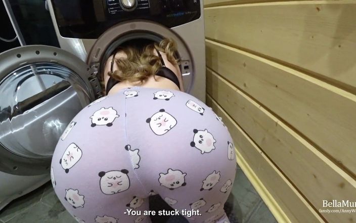 Anny Walker: Sexy babe zit vast in de wasmachine en wordt geneukt -...