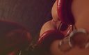 Jackhallowee: Des bites monstrueuses baisent Lara Croft ligotée dans le temple