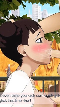 Tenten la proprietaria di attrezzi ninja deethroat al suo fornitore come una piccola troia quando viene