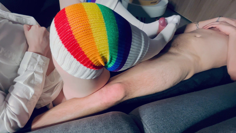 Frenchsockjob: Saya sockjob abang tiri saya dengan stokin panjang