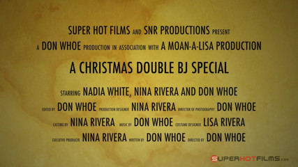 Super Hot Films: Interracial Christmas blowjob / Nadia White / Nina Rivera