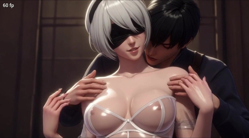 Porn Game Maniac: A Beautiful Girl Is Making Out with Her Very Horny...