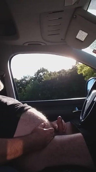Jerking off in the Car