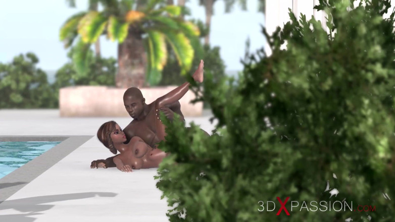 3dxpassion: Two black bodyguards fuck hard young beautiful girls in an...