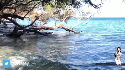Ziva Fey: Ziva Fey - Getting wet fully clothed in the ocean