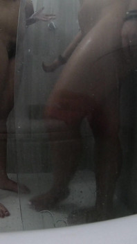 Threesome in the Shower with a Colombian BBW