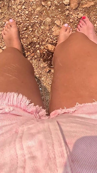 Wetting Jeans on a Bare Foot Hike Together