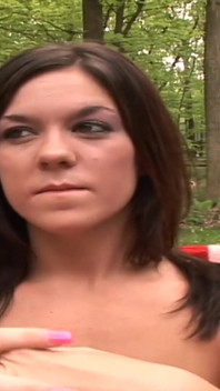 Petite Cutie Masturbates Outdoors