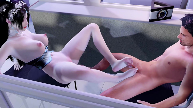 Why fuck so hard: 3d tetona puta cosplay babe follada en el baño