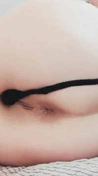 It slips smoothly into my soft and moist butt.