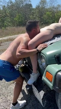 Eating Pussy in Sex, She's Fingering but Herself, Outdoor Pussy Eating, Car Sex Masturbation