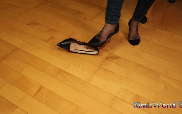 KimisWorld: Siyah rht naylon çorap ve yüksek topuklu ayakkabılar - dar kot pantolonlu...