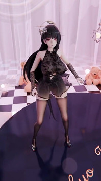 [mmd] butik maafkan saya baris lucah; Striptis; sutera hitam; Semburan air