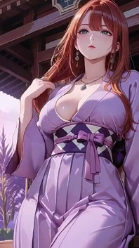 Red-haired Miko! Seamlessly Switching Between the Japanese Garden and the Bedroom, From Lazy Poses to Wet-mouth Teasing.