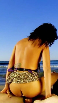Skinny Latina teen Julia fucked by step dad on vacation at the beach
