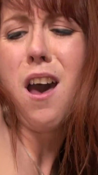 Cute Redhead Babe Rides a Thick Black Cock and Gets Creampied