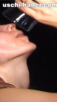 Drinking Cum From a Glass