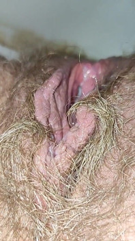 Pancutan besar kencing dari pepek berbulu