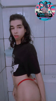 Carles - Slutty Trans Woman Masturbating Cock with Desire, Moaning Like Slut
