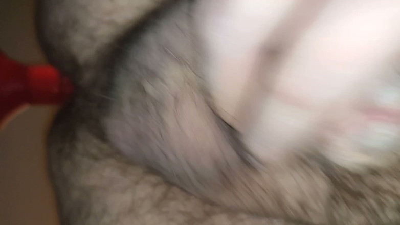Badjik69: Cute Natural Femboy Rides Big Tree Dildo and Cums Close...