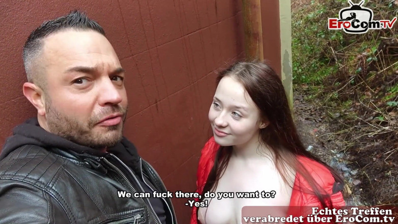 EroCom: Shy German Teen Does an Erocom Online Sex Date