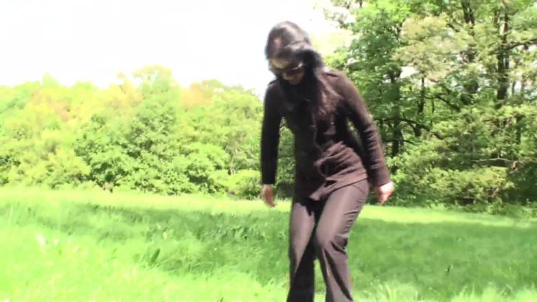 Femdom Austria: Outdoor trampling punishment with muddy shoes